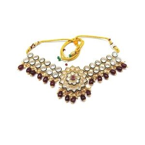 Pragati Necklace Red.